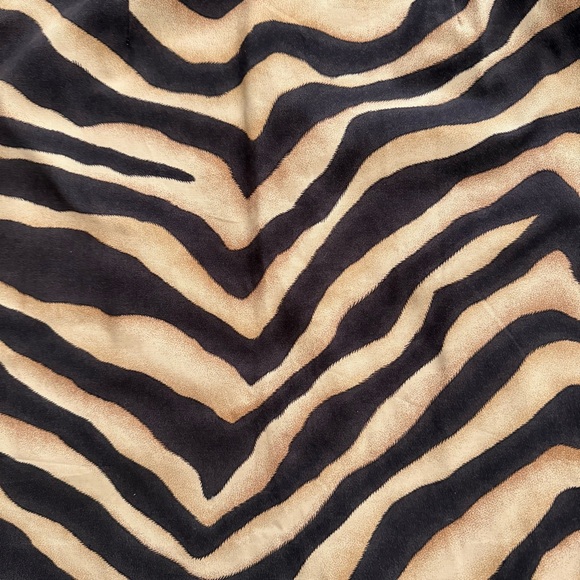 Lauren Ralph Lauren Zebra Print A-Line Skirt Cotton Classic Safari Chic Size 14W - Picture 5 of 6